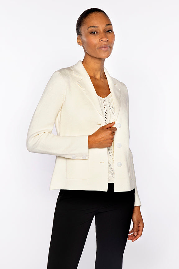 KIN Fitted Notch Collar Cardigan
