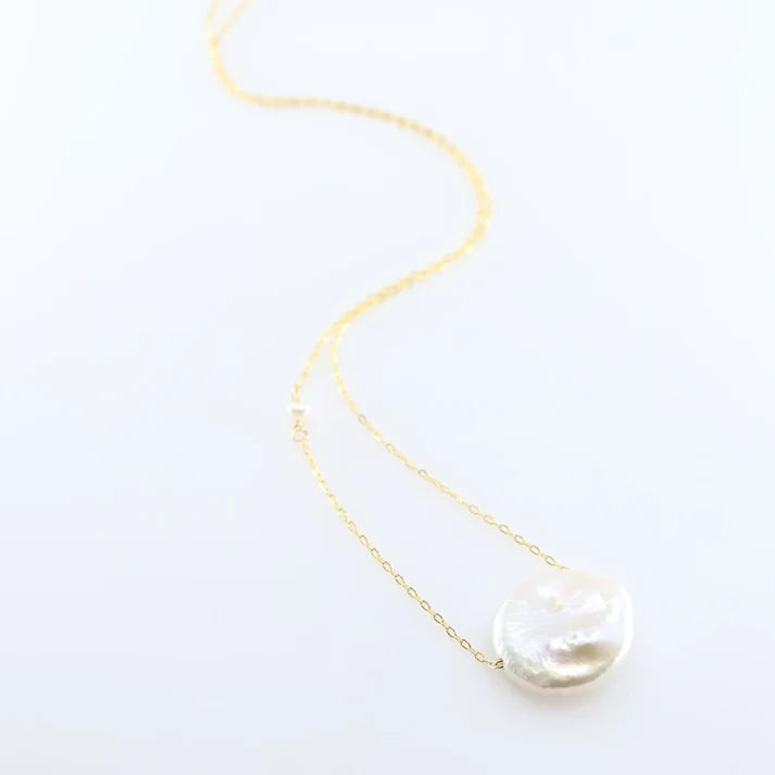 JM Necklace w/ XL Coin Pearl NSO3