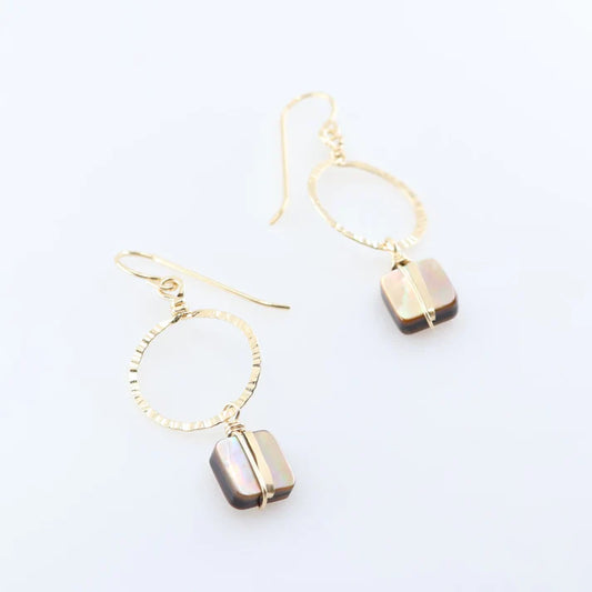 JM Mocha Abalone Earring EFSC-ABSQ