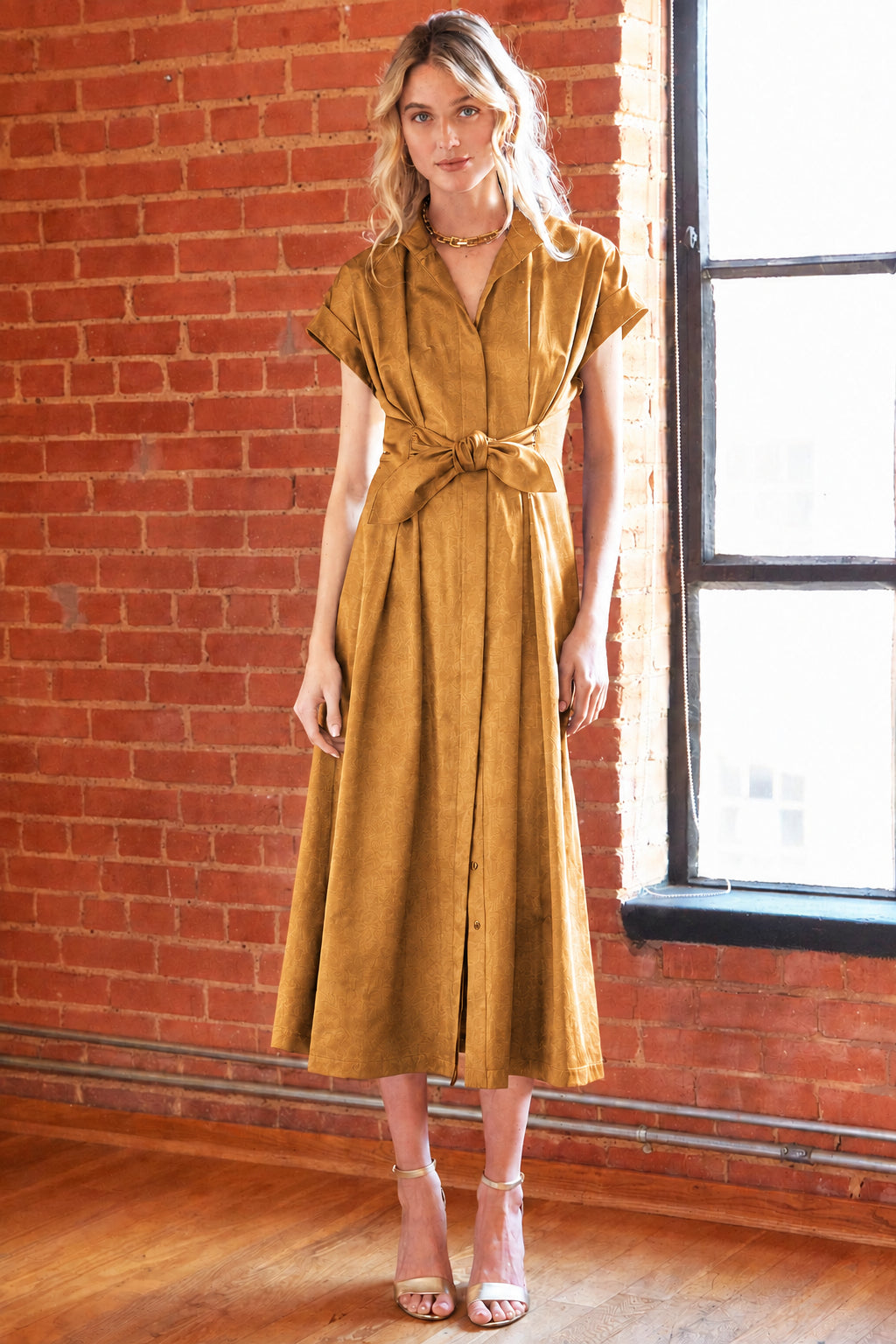 FS Long Rocky Dress Sueded Back Satin