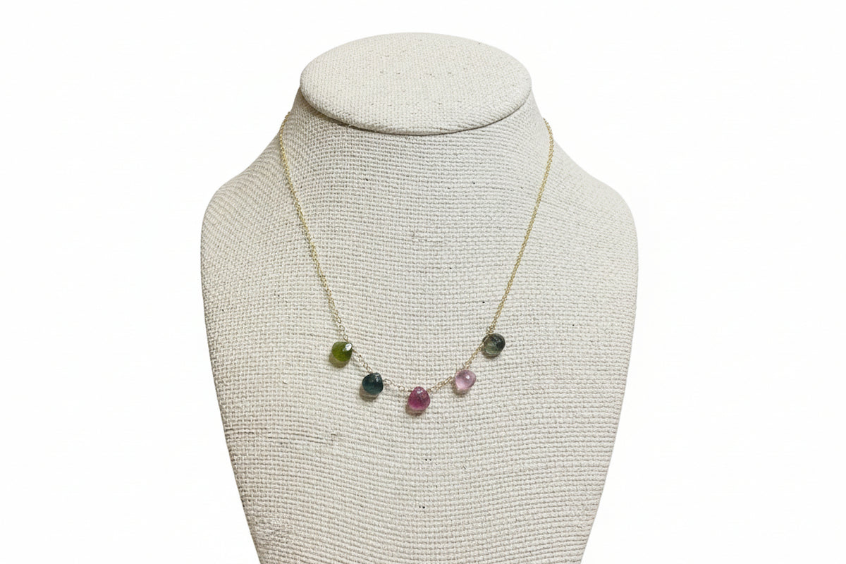 JM 5 Watermelon Tourmaline Necklace NTG5-WTOUR