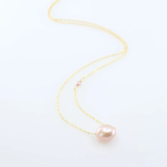 JM Pink Rice Pearl Necklace NG-PRP