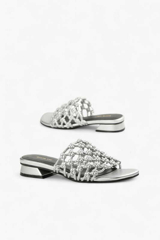 AB Square Weave Slide Shoe