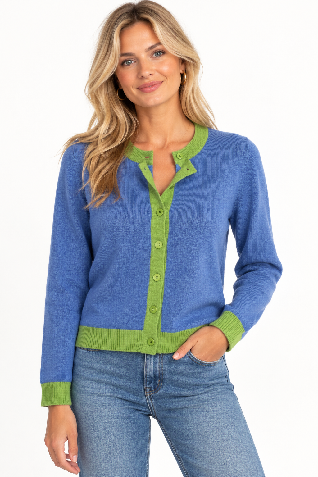 KIN Contrast Trim Cardigan
