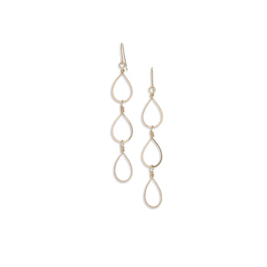 JM 3 Teardrop Cascading Earring EF3TD-GF