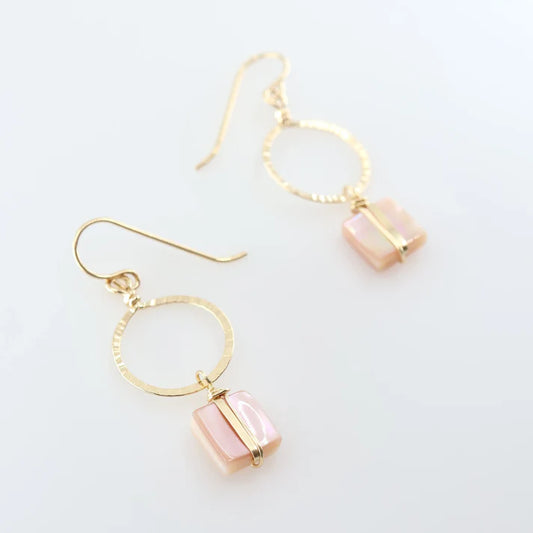 JM Pink Mother of Pearl Earring EFSC-PMOP-GF
