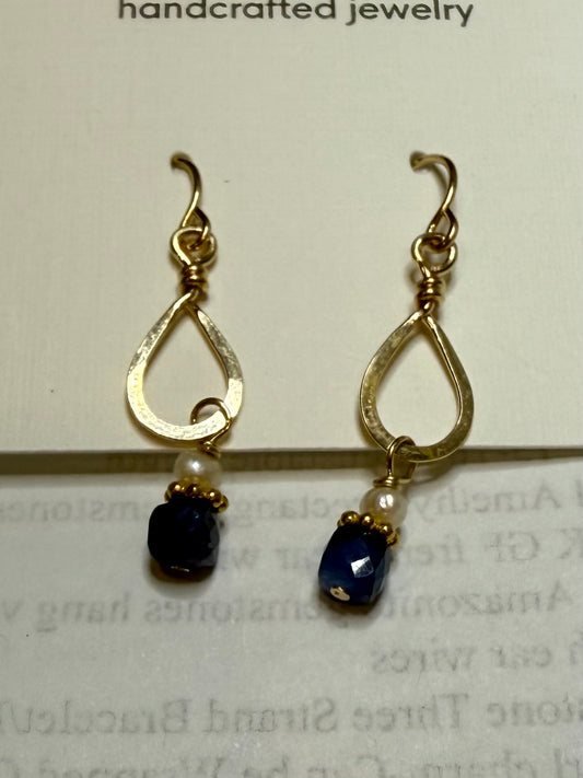 JM Kyanite Cube Teardrop Earring w/ EFTDT-KY