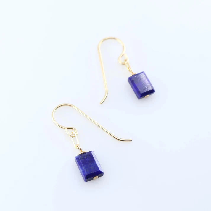 JM Small Lapis hanging Earring ELR-LL LAPIS EARRING