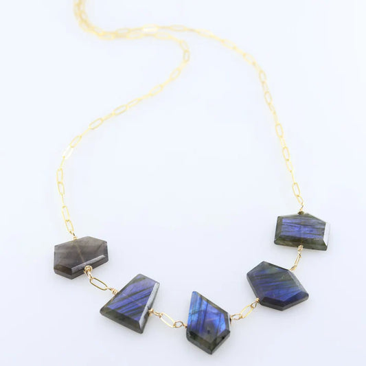 JM 5 Labradorite Slab Necklace N5-SLAB-GF