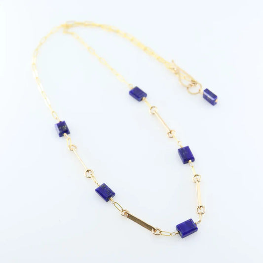 JM 5 Lapis Lazulli Necklace NFBR7-LL-GF