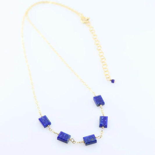 JM 5 Lapis Gem Necklace NGR5-LL-GF