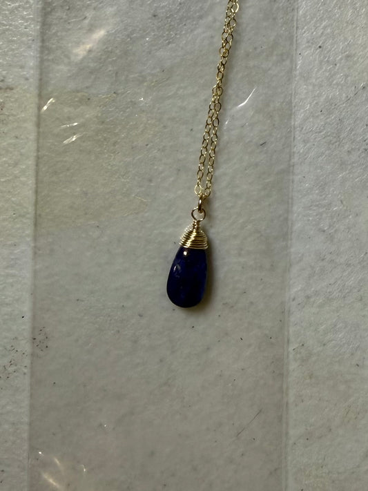 JM Lapis Lazuli Teardrop Necklace NGT-LLTD