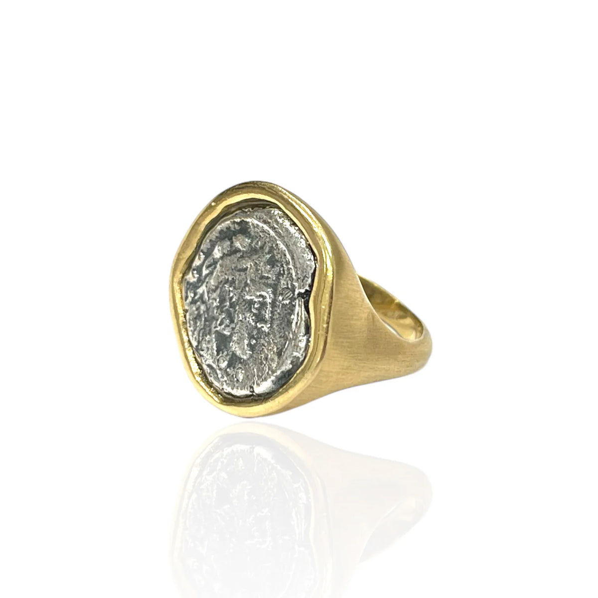 T2 Roman Man Coin Ring