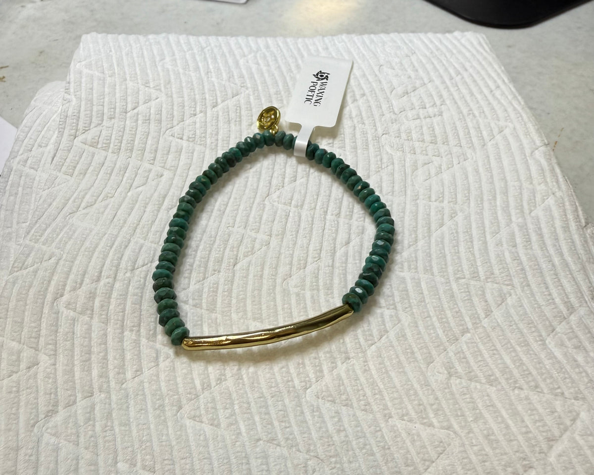 WP Integrity Bar Turquoise Stretch Bracelet