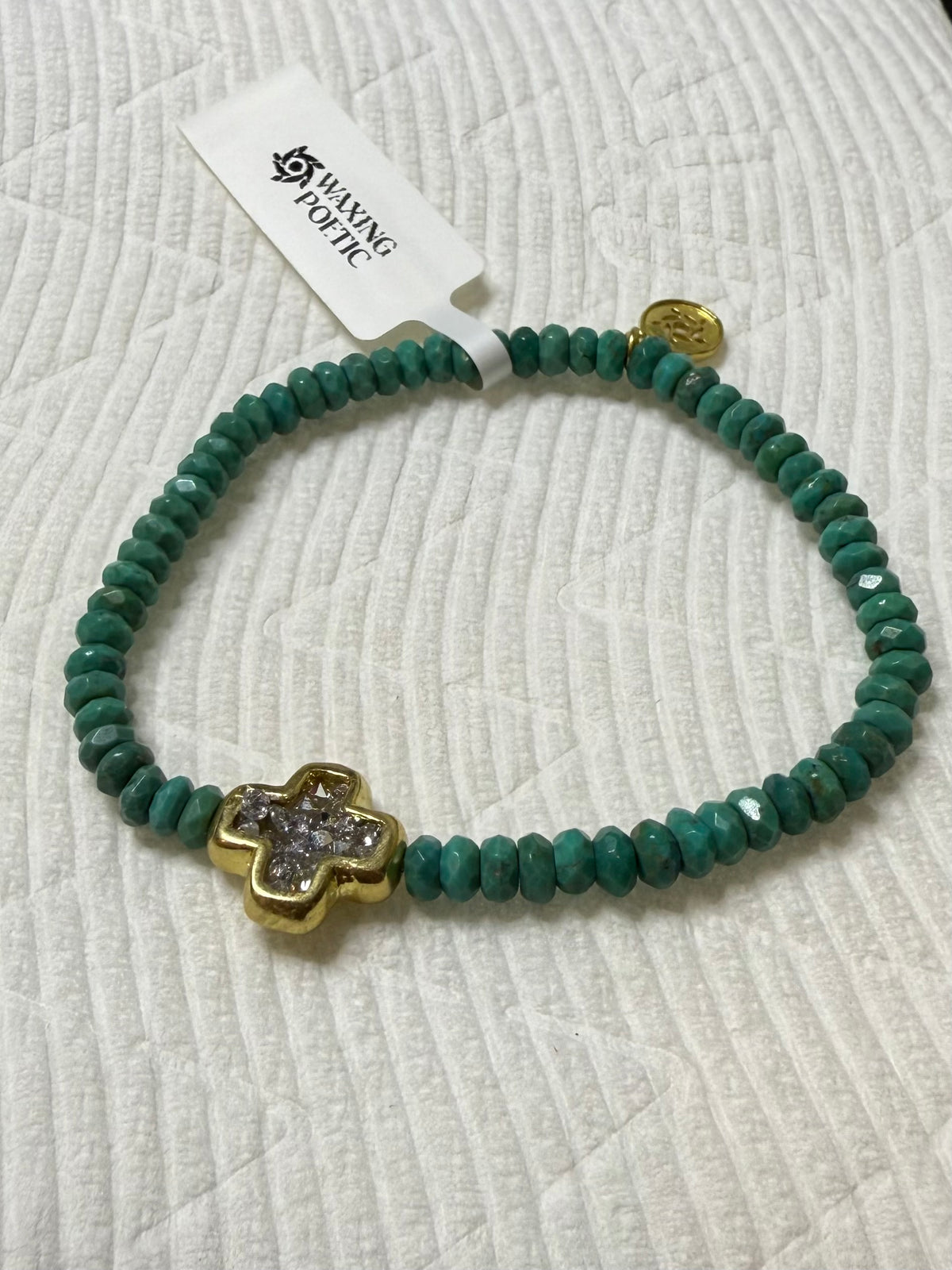 WP Kristal Life in Balance Turquoise Stretch Bracelet